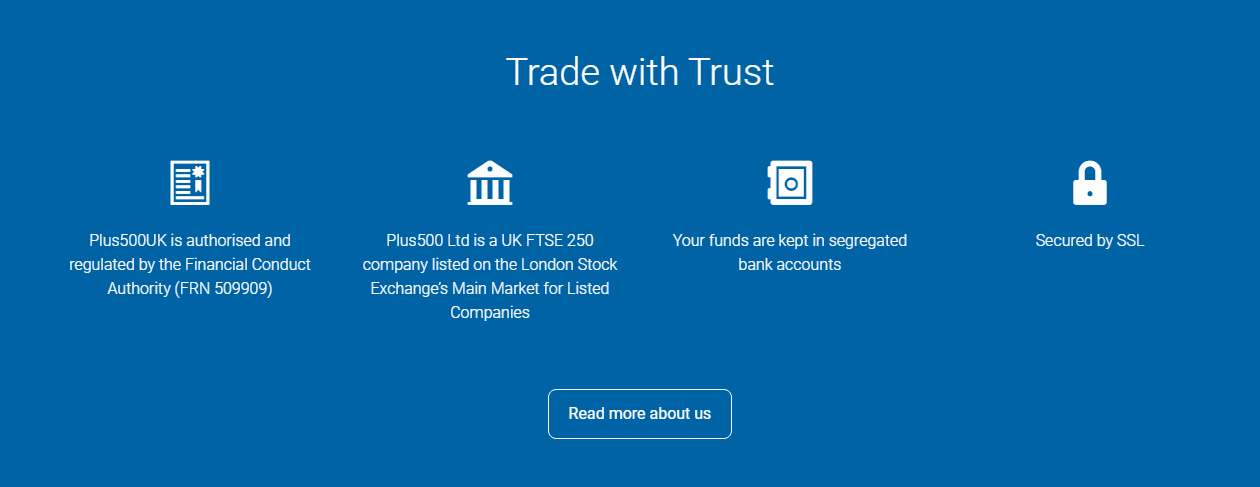 Homepage section - Trust icons and text