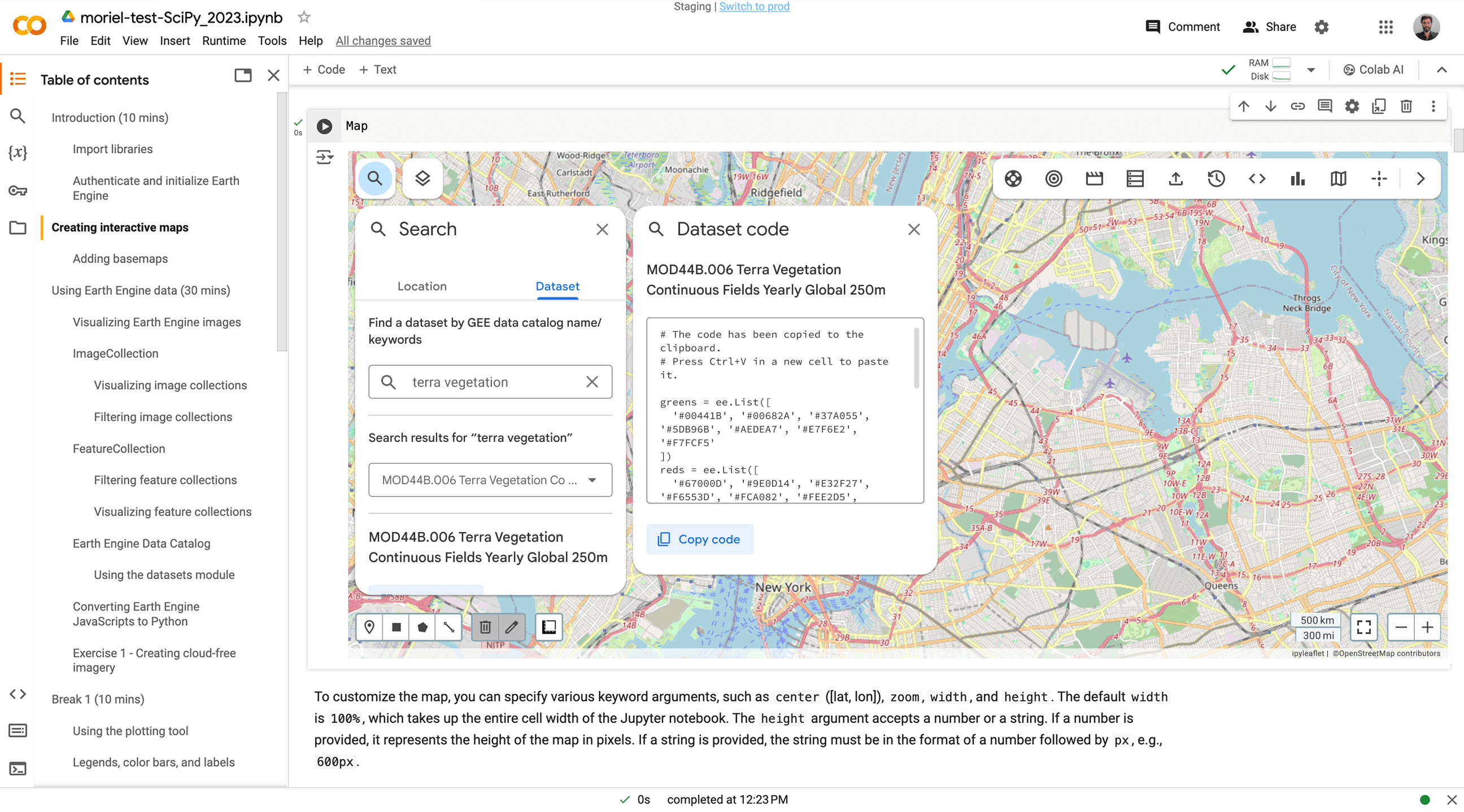 geemap Map-Panel-Search-tab-2-1-Code-box
