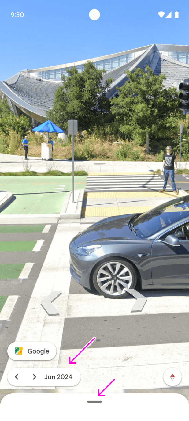 Google Earth Street View - Mobile App expand collapse