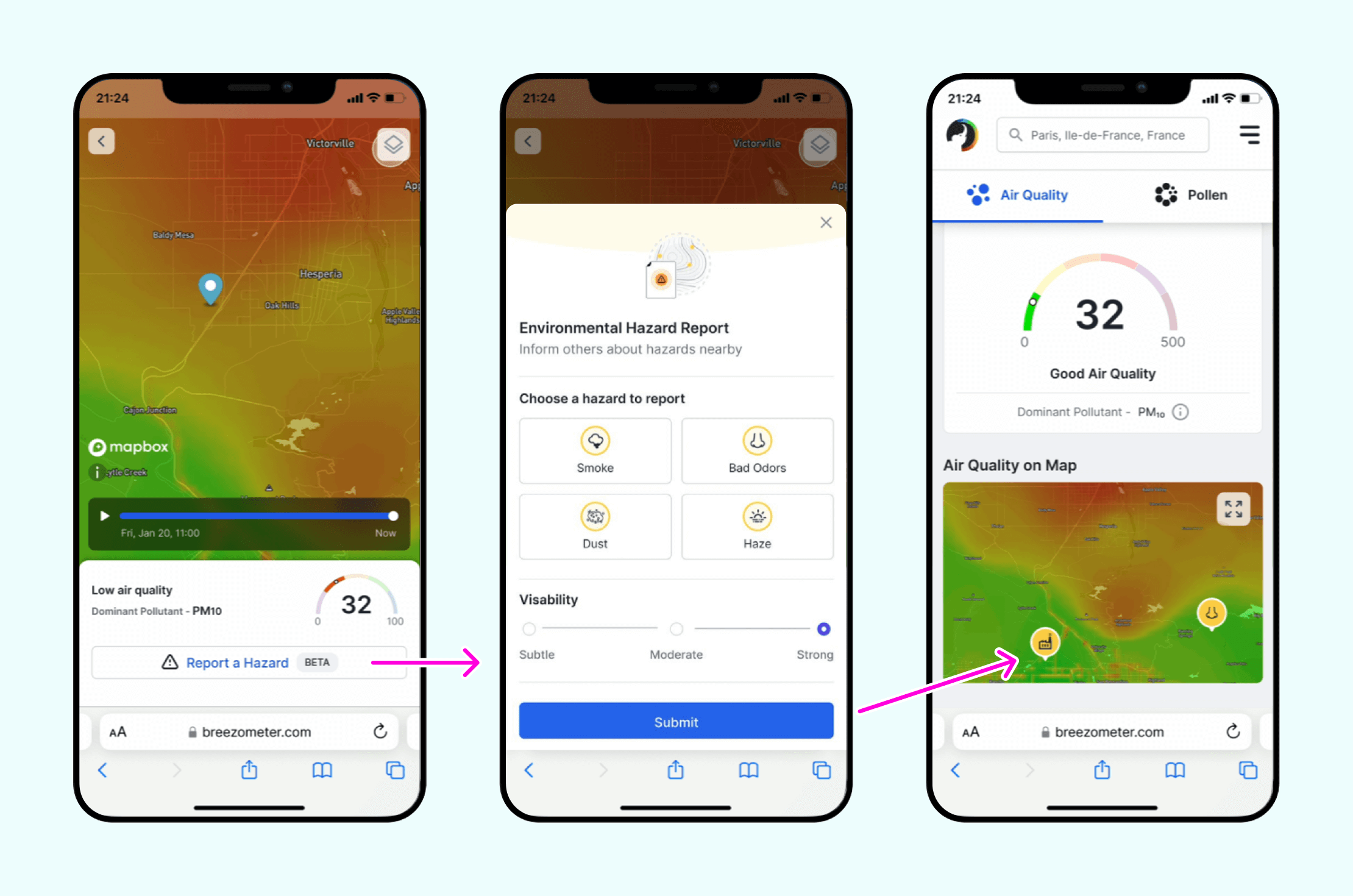 Add Hazard Report - opened bottom sheet